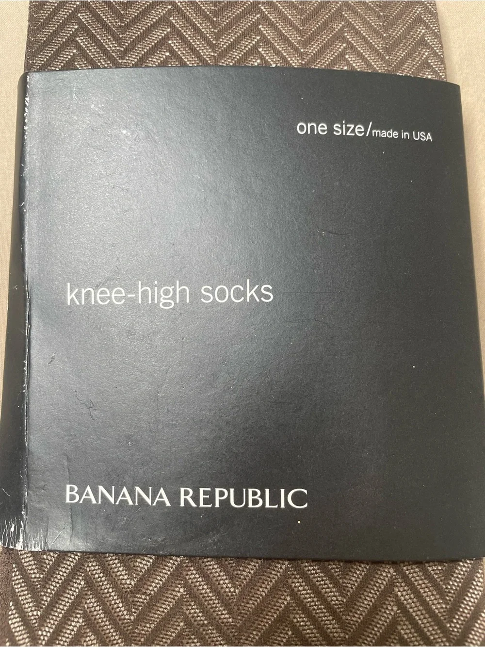 NEW Banana Republic Knee High Socks Dark Brown Dressy Sox Vintage New Old Stock